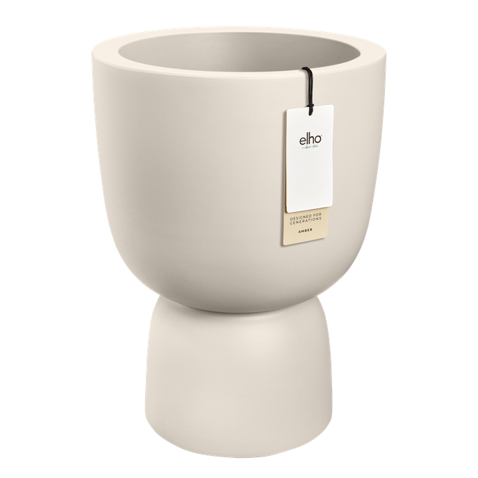 amber coupe 41cm linen white